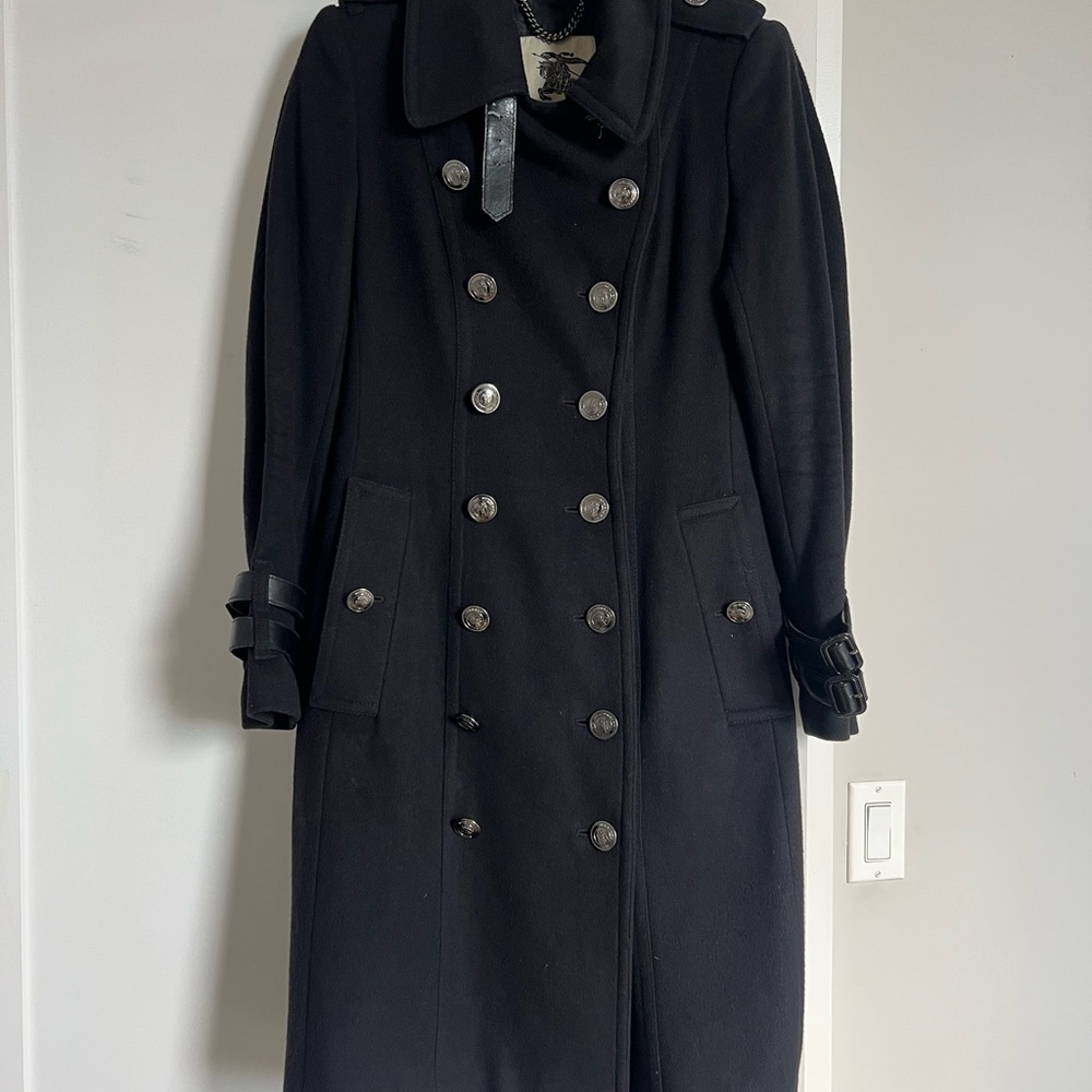 Burberry Black Trench Coat Double-Breasted Classic